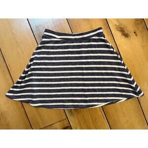 Dina Be Women's Pull On Skirt - Navy & White Stripes - Small